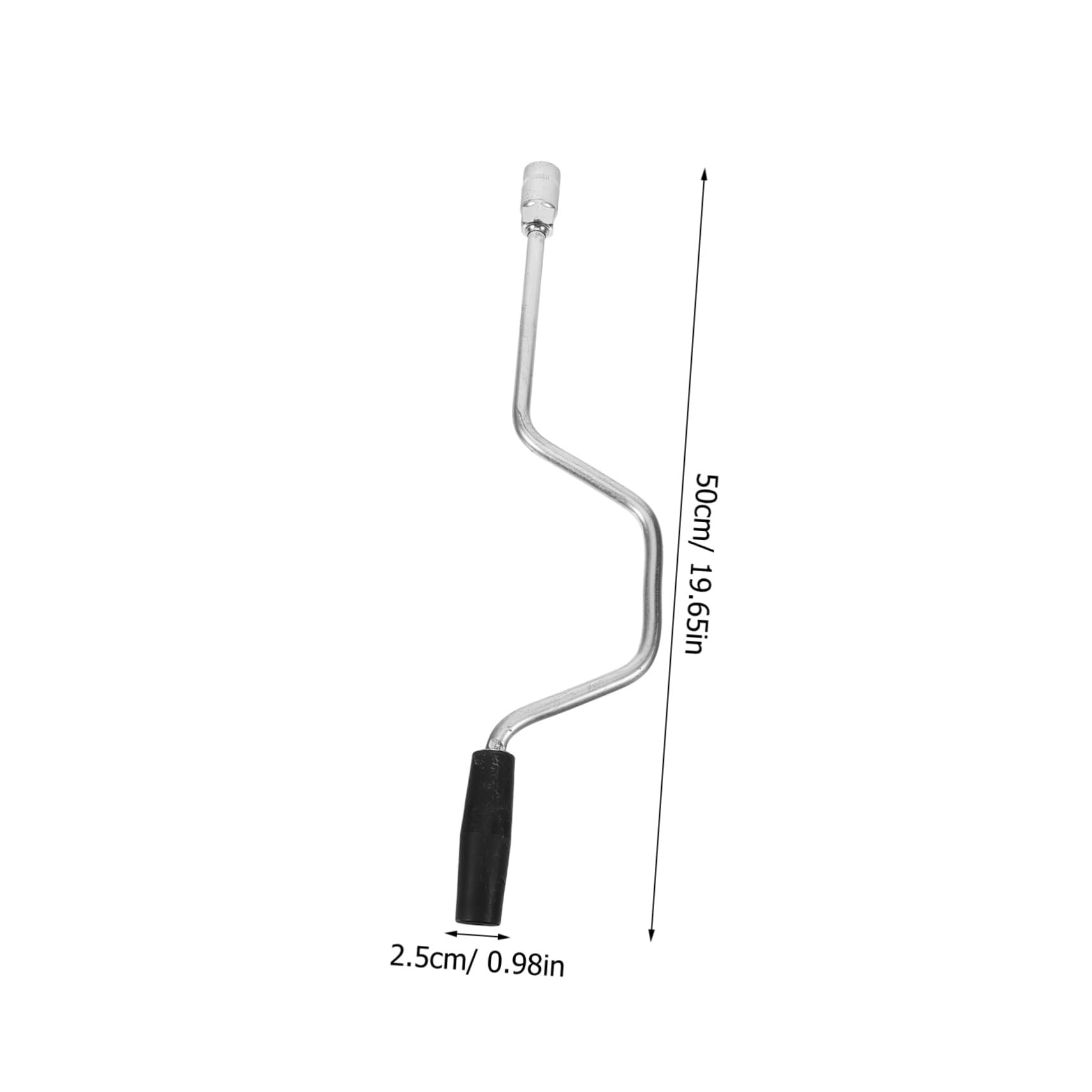 Manivelle de Cric en Acier Galvanisé 50 Cm – Poignée de Remplacement pour Stabilisateur de Camping-Car – Accessoire de Levage et Nivellement pour Caravane – Usage Extérieur,