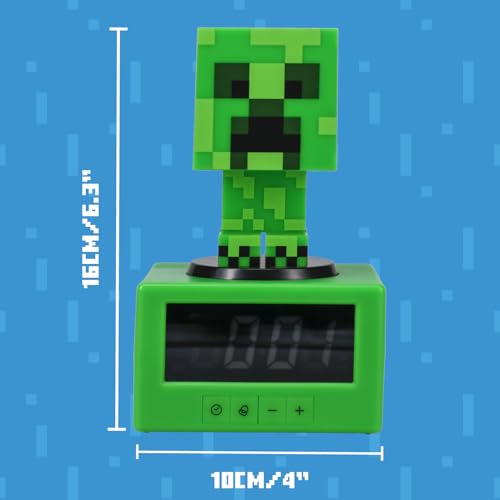 Minecraft Sveglia Creeper Icona Ufficiale con Musica Luce Notturna per Bambini & Adolescents, Accessorio per Stanza di Gioco, Regalo Novità per Fan - Gadget - Immagine 5