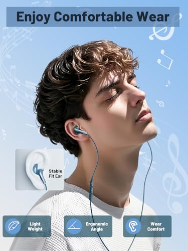 USB C Headphones Wired for iPhone 16 Pro Max/iPhone 15 Earphones for Samsung Galaxy S25/S24/S23 Ultra, in Ear Phones with Stereo Microphone Volume Control USB C Wired Earbuds for Google Pixel 9 8