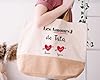 Sac cabas jute personnalisable "Les amours de " maman, mamie, tata, marraine, etc Cadeau Fête des mères, fête des grands-mères anniversaire Noël, cadeau personnalisé #3