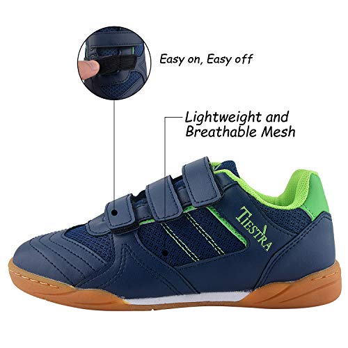 image for TIESTRA Boys Soccer Cleats Outdoor Indoor Youth Football Cleats Adjust