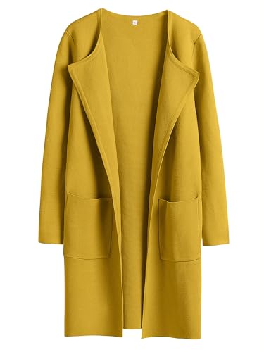 Image of ANRABESS Womens Cardigan Sweater Open Front Knit Long Coatigan Dressy Casual Jacket Coat 2026 Fall Outfits Classy Clothes