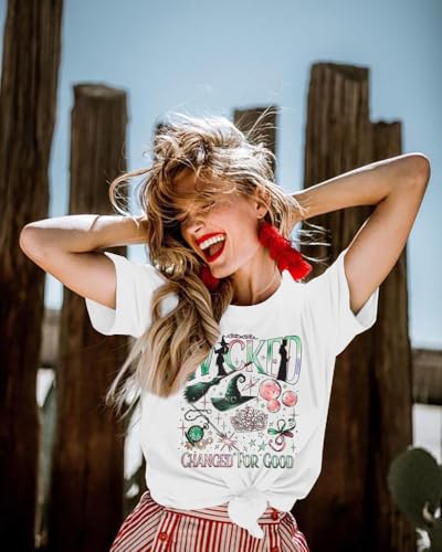 Musical Shirt Women Witch and Princess Changed for Good Shirts Musical Movie Fan Gifts Tee Casual Short Sleeve Tops3