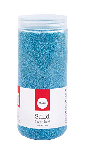 Rayher 39339356 Sand feine Körnung 0,1-0,5 mm, zum Dekorieren von Gläsern, Schalen, Vasen etc,...