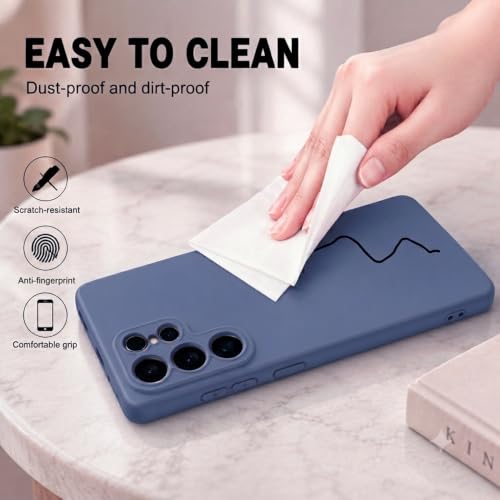 Image of Back Cover Compatible with Samsung Galaxy S26 Ultra 5G | Full Camera Protection | Premium Liquid Silicon Case | Flexible Bumper Case for Samsung Galaxy S26 Ultra 5G (Blue)