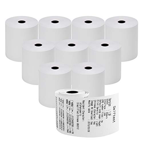 RyhamPaper 10 Rolls Thermal Receipt Paper, Thermal Paper 3-1/8\" x 230\' Pos Receipt Paper, Cash Register Rolls