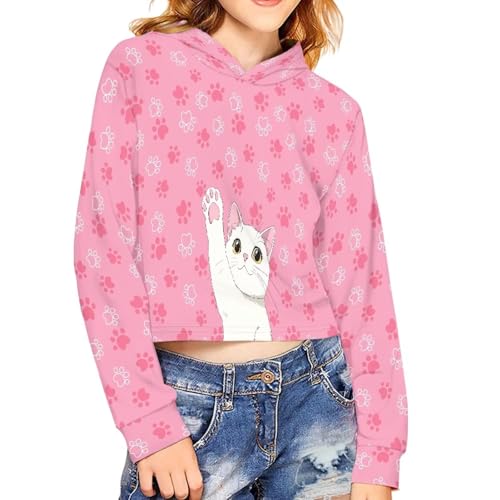 Girls Cute Crop Tops Workout Hoodies Long Sleeve Fashion Sweatshirts2