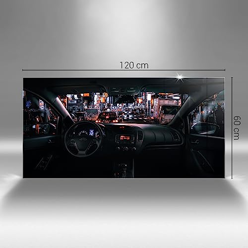 Verre coloré durable 120x60cm Wallfluent tableau peinture Tokyo