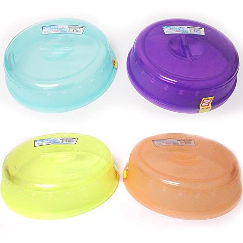 2 pc Microwave Plate Covers Colors Plastic Steam Vent Splatter Lid 10