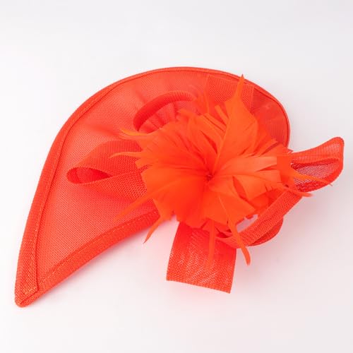 Image of DRESHOW Women Fascinator Hats Tea Party Hat Vintage Pillbox Hat Headband for Cocktail