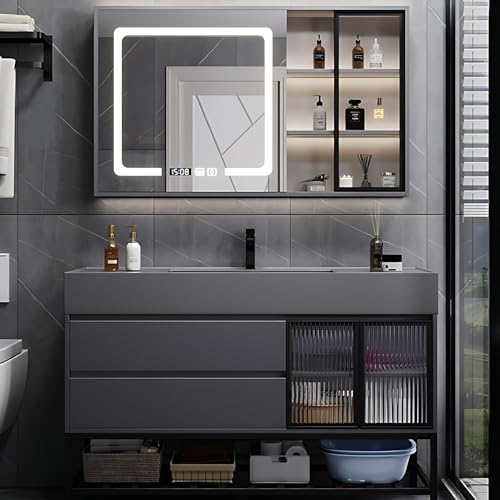 HYNNAR 48IN Solid Wood Bathroom Cabinet - Smart Integrated Bathroom