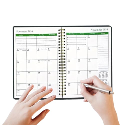 Agenda mensual 2026-2028 – Agenda mensual de 3 años, cuaderno de datos, calendario para la universidad, oficina, escuela, trabajo en casa