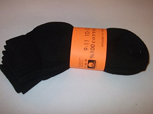 davido Mens socks ankle/quarter made in Italy 100% cotton 4 pairs black size 10-134