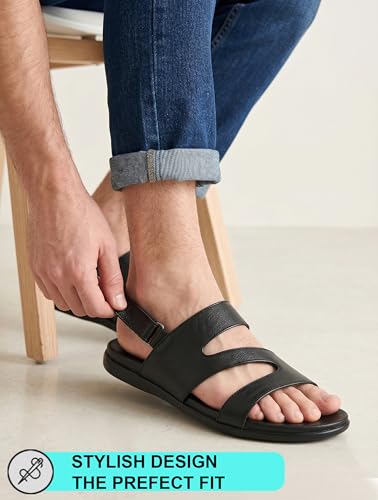 Image of Super Soft Ortho Friendly Adjustable Velcro strap Doctor Sandal & Cushioned Footbed Lightweight Anti-Slip Sole Casual Sandals in Dual Comfortable Stylish for Men BB1065