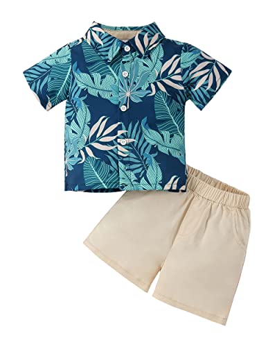 Image of Shenatta Newborn Baby Boy Clothes Infant Outfits For Boys Clothing Cotton Letter Print Pants Sets Summer