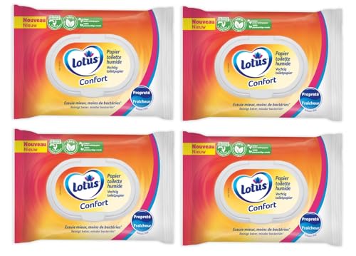 Papier toilette humide Lotus Confort Lingette hygiène intime jetable WC