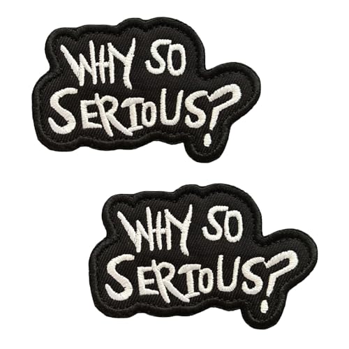 1. Contenuto della confezione: 2 toppe con gancio e anello Why So Serious.