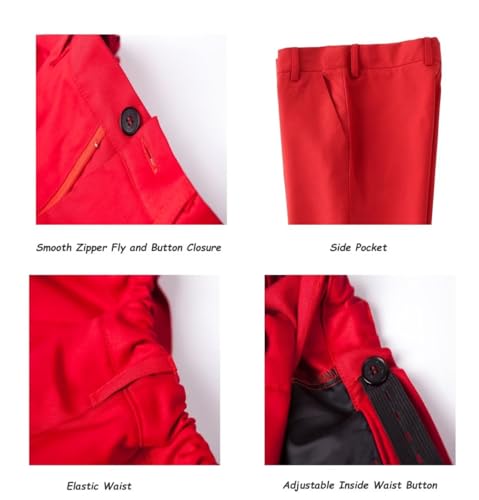 Kids Boys Dress Pants Toddler Slim Fit Formal School Uniform Pant with Adjustable Waist Youth Boy Weddding Trousers4