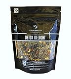 Pure And Easy Tea, Detox Delight, 30 Day Detox, Supports Healthy Slimming, Liver, Gut & Colon Cleanse, Advanced Full Body Blend, 100g/3.5oz