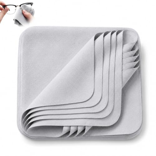 Image of Street27 10-Pack Microfiber Lens Cleaning Cloth | Soft Fabric Wipes for Eyeglasses, Sunglasses, Cameras & Screens - Grey & Beige