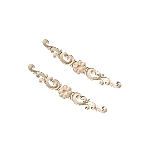 Miniatura 1 de Healifty 2 piezas de ménsulas para encimeras de puerta, apliques de madera para decoración de madera, incrustaciones de madera, marco de esquina,