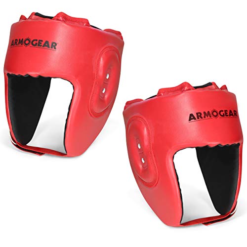 ArmoGear Boxing Helmet | Adjustable Cushioned Boxing Helmet | Boxing Headgear for Kids & Teens | Made for use with Boxing Battle | 2 Pack Ages 8+