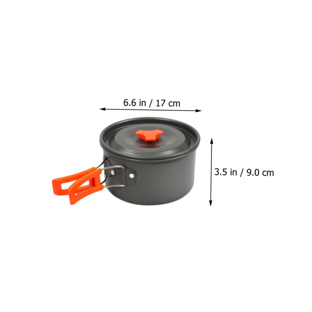 Happyyami 2-Person Compact Outdoor Picnic Cooking Pot Set Aluminum Camping Hiking Utensils Pot and Frying Pan Portable Camping Kitchenware for Family
