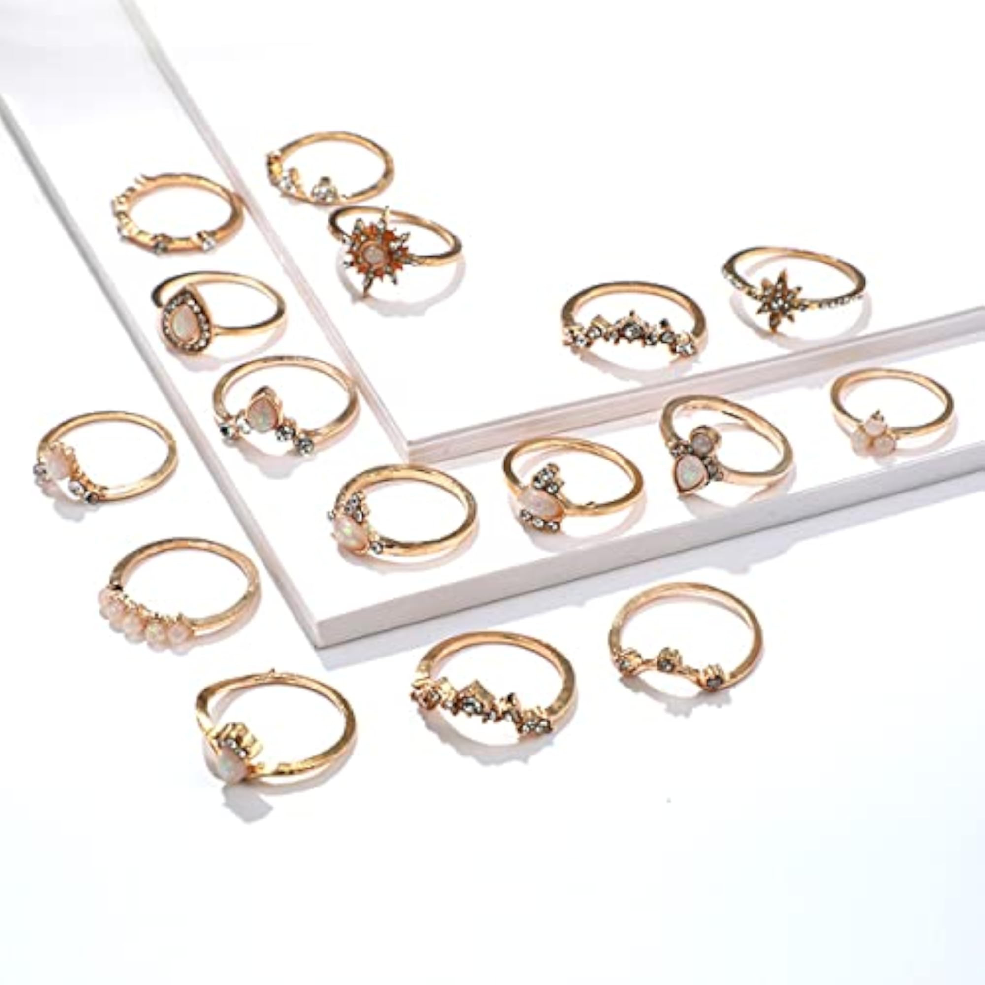 Contemporary Stackable Rings Set - Style 9