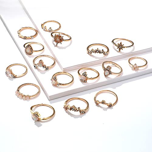 Contemporary Stackable Rings Set - Style 9