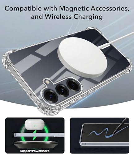 Image of Jkobi Shockproof Crystal-Clear Back Cover for Samsung Galaxy S25 Plus (Magsafe Wireless Support | Drop & Camera Protection | Hard Polycarbonate)