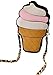 Buenocn 2015 Summer Ice Cream Cake Pattern Women Pu Leather Clutch Purse Cross Body Bag Shy743 (ice cream)