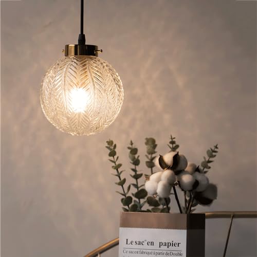 Lámpara colgante de cristal E27 individual para decoración de techos 4