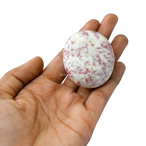 Image of Crystal Heaven Cinnabarite Palm Pebbles Stones For Anxiety Stress Relief Massage-Aaa Grade Original Healing Gemstone Agate Palm Stone For Yoga Meditation Spiritual Reiki Feng Shui