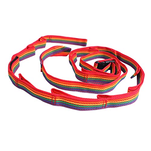 Balacoo Colorful Rainbow Camping Tent Rope Daisy Chain Double Layer Lanyard for Outdoor Activities Versatile Hanging Tool for Clothesline Kettles Pots Easy Installation