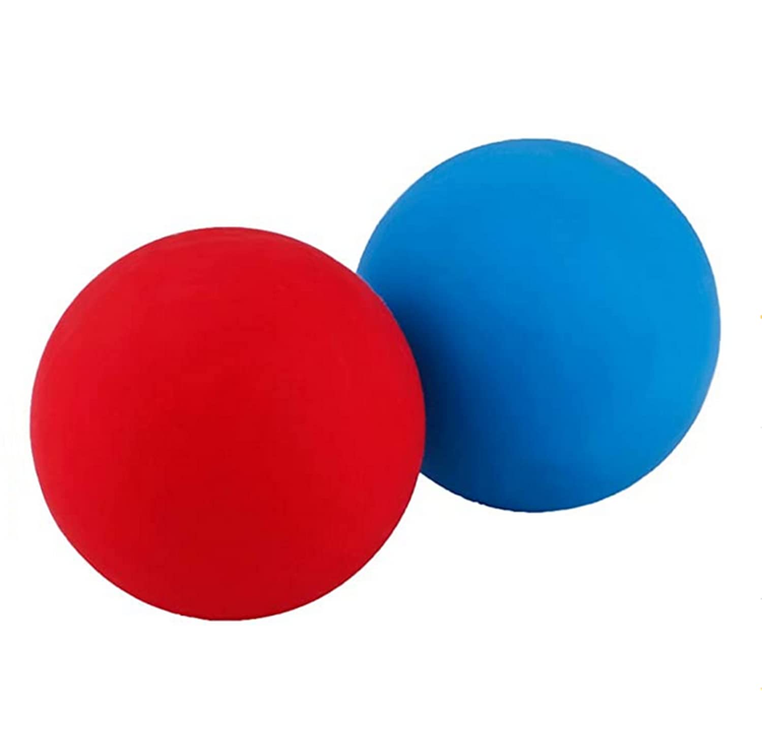 SKEIDO Massage Lacrosse Balls 2 Pack,Massage Roller Therapy Ball for Myofascial Release,Deep Tissue Muscle Recovery,Foot,Back Neck Spine Shoulder,Trigger Point,Yoga Therapy(Blue,Red)