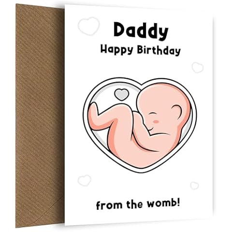 Daddy Birthday Card from the Womb Cover