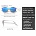 JIM HALO Trendy Rimless Mirrored Sunglasses Reflective Sun Glasses for Women Men (Matte Transparent/Mirror Gradient Blue)