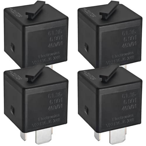 4Pcs V23136-J6-X48 12VDC 4 Pin Automotive Power Relay Multi Use Relay 61366901469 for E90 E91 E92 E93 CAS Module