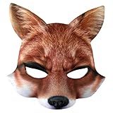 Realistic Printed Animal Costume Mask (Brown Fox)