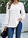 Long Sleeve Shirts For Women Fall Fashion 2025 Womens Tunic Tops Pleated Crew Neck Puff Sleeve Blouses Dressy Casual White