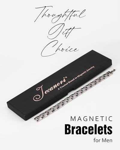 Image of Jecanori Magnetic Bracelets for Men - Men's Hematite Bracelet with Remove Tool & Jewellry Gift Box,Magnetic Field Therapy
