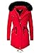Produktbild Marikoo Damen Winter Mantel Winterparka Rose (vegan hergestellt) Rot Gr. XS