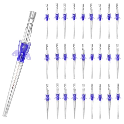 50PCS Veterinary Peripheral Intravenous Catheter (PIVC), Disposable Sterile Pet IV Catheters, for Dogs, Cats and Small Animals, Veins Catheter Size 20G, 22G, 24G, 26G(26G)