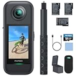 AKASO 360 Creator Combo - 360° Action Camera with 5.7K 360° Video, 72MP Photo, SuperSmooth Stabilization, Horizon Lock, AI Tracking, Invisible Selfie Stick, Touchscreen, 64GB microSD Card
