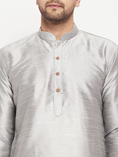 Image of VASTRAMAY Men Banarasi Silk Solid Kurta | Soft Cotton Blend Ethnic Kurta | Comfortable for Festive & Wedding Occasions