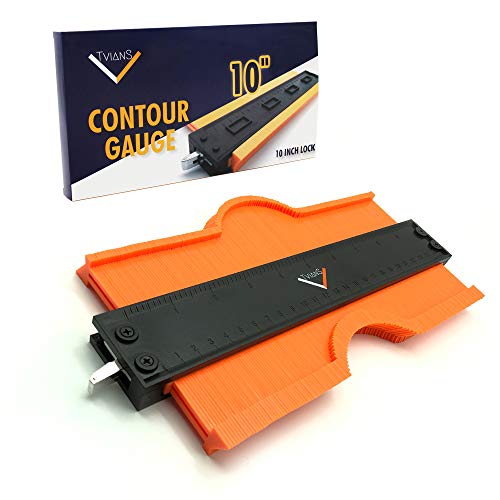 Tvians Contour Gauge - 10 Inch Lock Contour Gauge Profile Tool - Adjustable