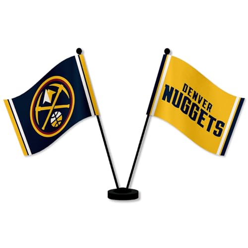 Drapeaux de bureau Denver Nuggets table et support pour fan de NBA