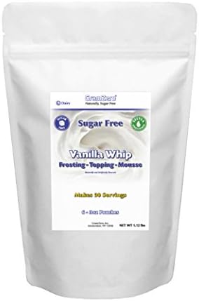 GramZero Vanilla Whip Mix 6-Pack, Frosting/Topping/Mousse, Sugar Free, Low Calorie, Stevia Sweetened