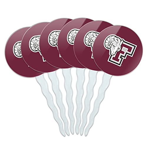 Fordham University Primary Logo Cupcake Picks Toppers Decoration Set of 6