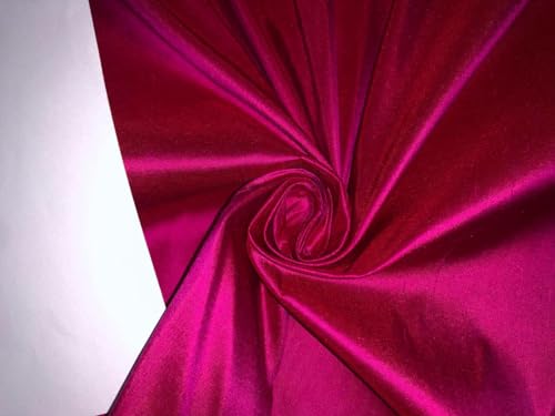 Tissu Dupioni 100 % pure soie rose vif pour exprimer votre passion créative